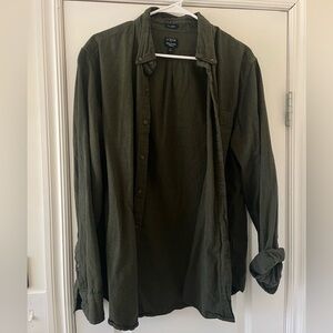 J.Crew Classic Olive Twill Shirt